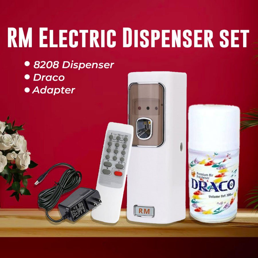RM Electric Dispenser Set LED Dispenser, Draco, Adapter