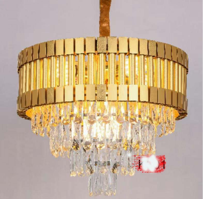 Golden Mamba Round Crystal Chandelier