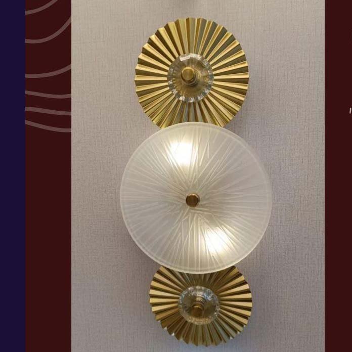  Lotus Leaf Gold Metal Wall Light Geometric Indoor Wall 