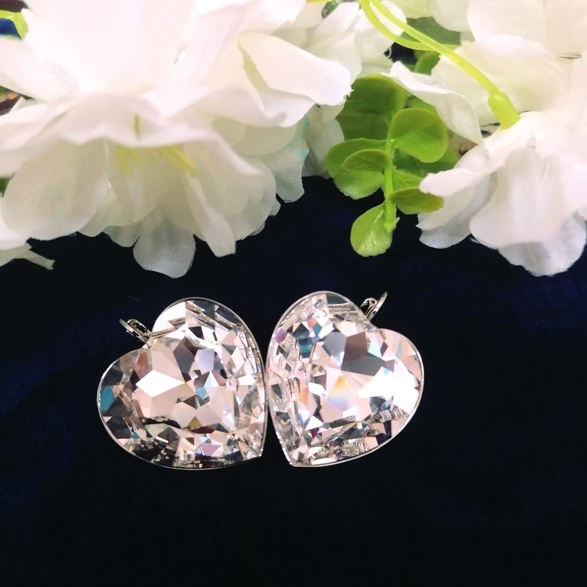 Swarovski Element Big White Earring
