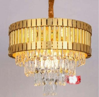 Golden Mamba Round Crystal Chandelier