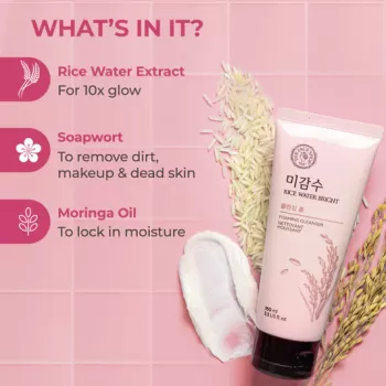 The Face Shop Rice Water Bright Foaming Cleanser Nettoyant Moussant