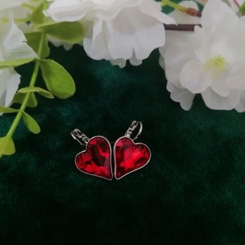 LOVE DROP earrings medium RED