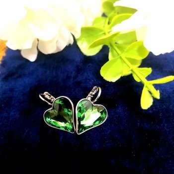 Swarovski Element Love Green Earring