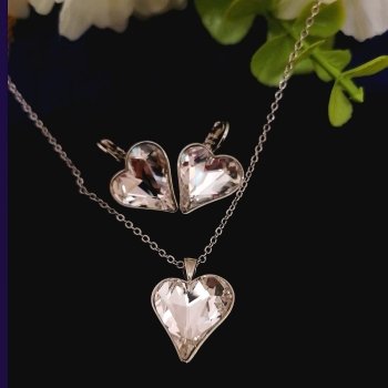 Swarovski Element Medium White Set